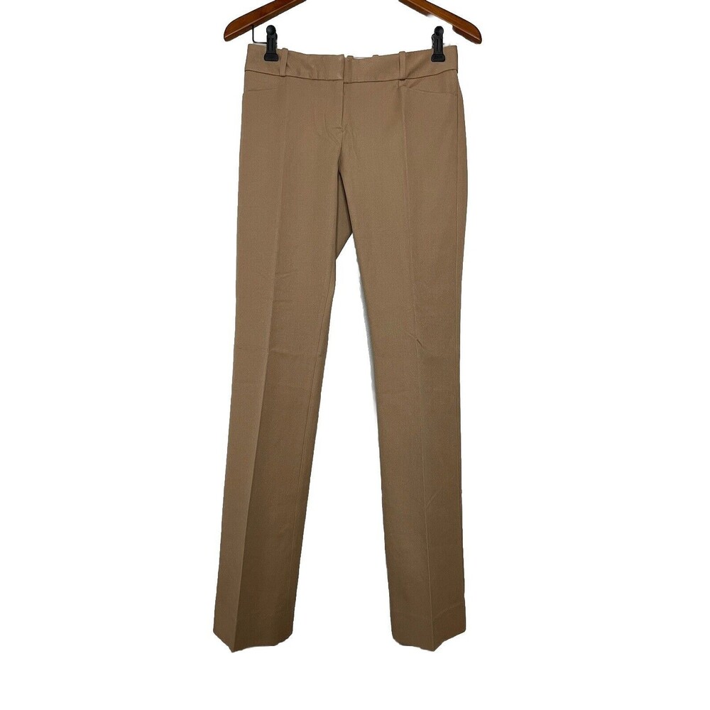 The Limited Womens Pants 0R Bootcut Flat Front Low Rise Stretch Khaki NWT